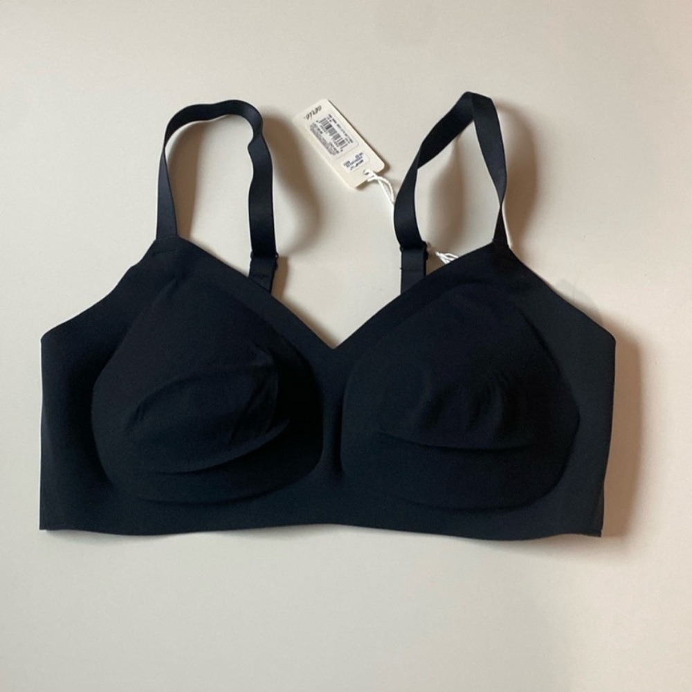 AERIE SMOOTHEZ Padded Scoop Bralette wireless in black NWT